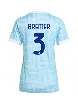 Billige Juventus Gleison Bremer #3 Bortedrakt Dame 2025-26 Kortermet